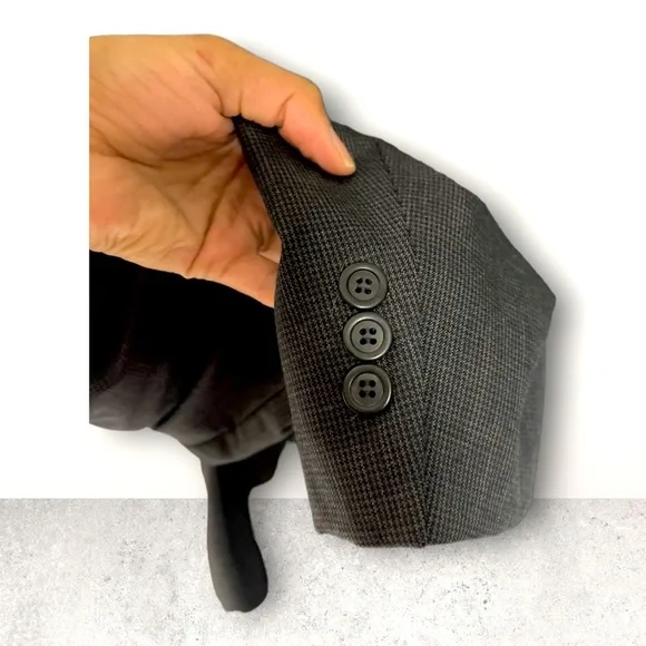 Brooks Brother 1818 Madison Mens 41 L Gray 100% Wool Blazer vintage - Picture 5 of 6